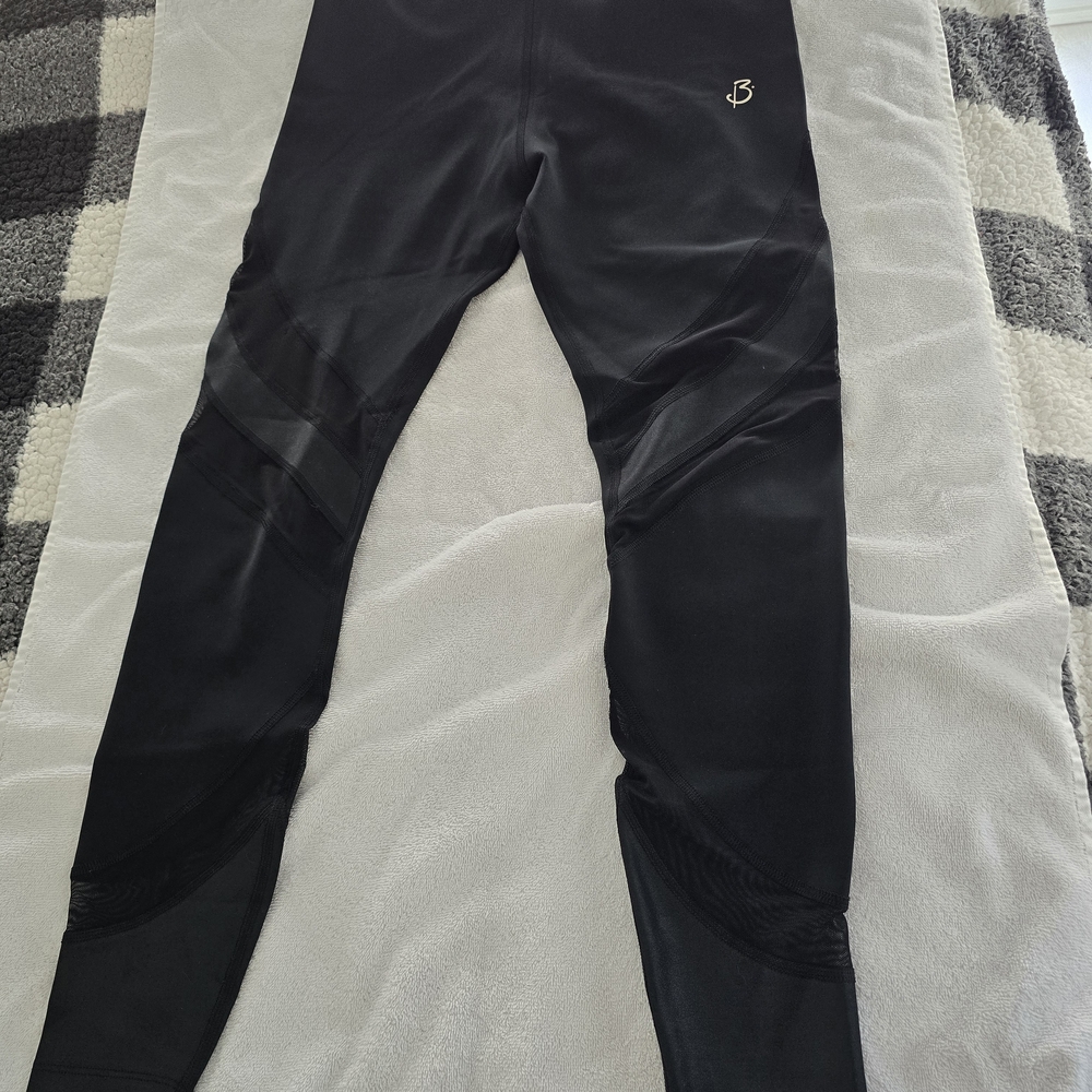 Bloom Black Leggings with White Logo